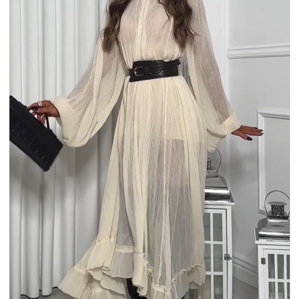 Elegant bow collar maxi dress